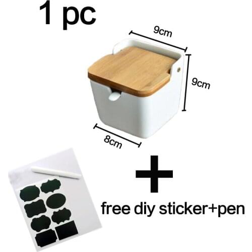 Ceramic spice pot kitchen spice rack, spice container, ceramic, jar, salt and pepper, sugar, spices condiment bottle