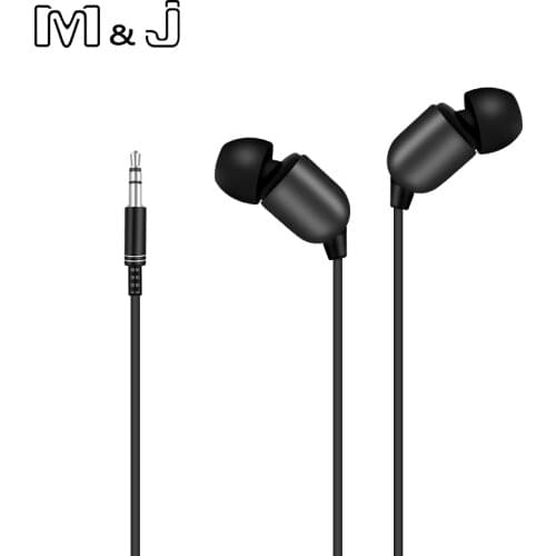 M&J 3M Earphone Monitor Headphones With Long Wire 3.5mm Gilded HiFi Stereo Universal Auricular For iPhone Huawei Xiaomi Computer