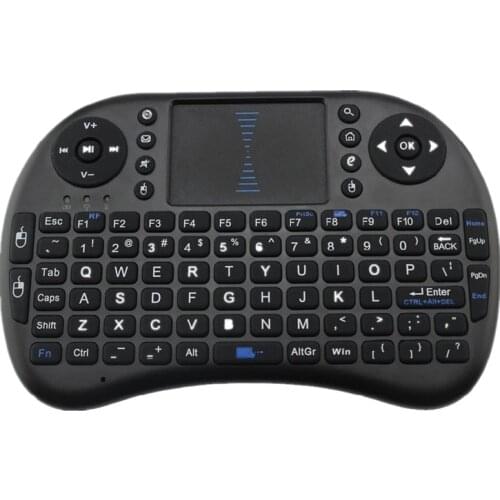 Mini Wireless 2.4G Handheld QWERTY Keyboard Portable Gaming Keyboard with Touchpad for Smart TV Box/ Raspberry Pi / HTPC
