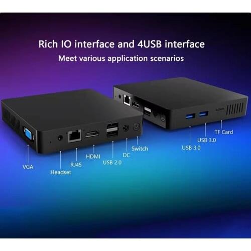 Mini PC Intel 6G DDR4 Rom 64GB 128GB 256GB 512GB Dual Display Windows10 Mini Pc Bluetooth Wifi 1000M 4K Media Player Mini Pc