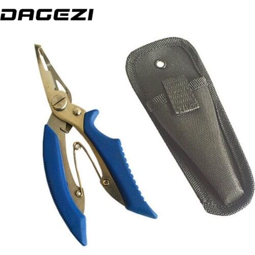 DAGEZI Fishing Multifunction Plier Stainles Steel Carp Fishing Accessories Fishing tackle Lure Hook Remover Line Cutter Scissors