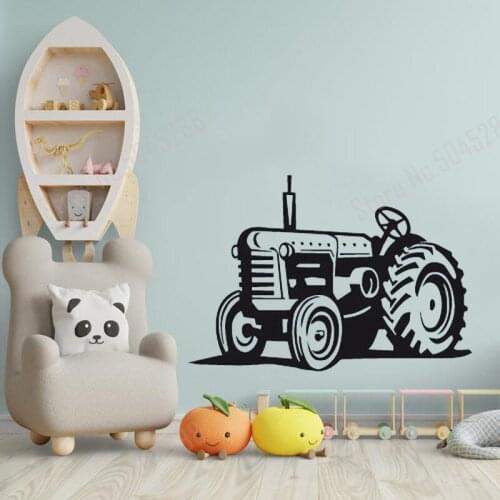 Farm Tractor Wall Decal Loader Nursery Baby Room Kids Boys Girls Home Decor Art Design Wall Decals Vinyl Sticker Decal Z673