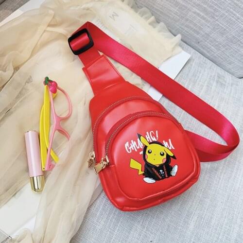 New Pokemon Crossbody Bags Cute Fashion Pikachu Mini PU Shoulder Bags Messenger Bag for Women Girls Kids Christmas Gifts