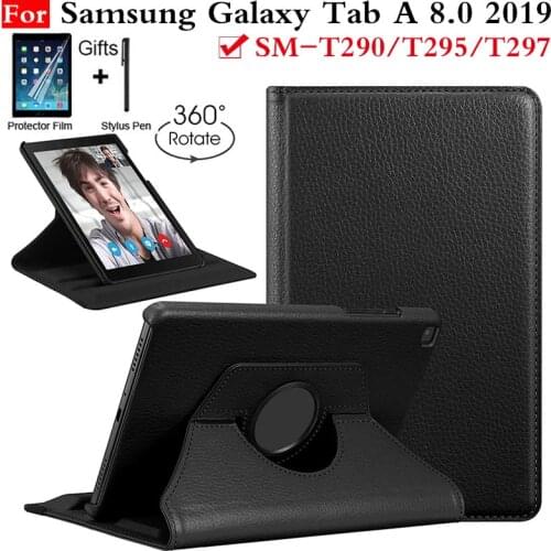 New Coque for Samsung Galaxy Tab A 8.0 2019 SM-T290 T295 T297 Case 360 Rotation Smart PU Case for Samsung Tab A 8.0 T290 Cover