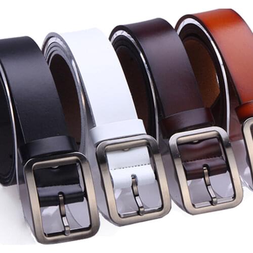 New Fashion Women Belt Cowhide Carved Flower Strap 100% Genuine Leather Belt For Women Pin Buckle Strap Vintage Good Quality