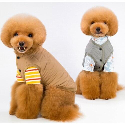 Autumn And Winter Warm Pet Dog Clothes Puppy Vest Jacket Chihuahua Clothing Coat For Small Medium Large Dogs 3 Colors 5 Sizes