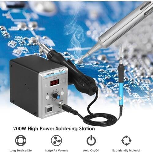 700W Soldering Station Digital Solder Iron Desoldering Station BGA Rework Solder Station Hot Air Gun + Electric Iron Set for SMD