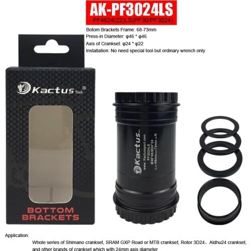 PF3024LS(PF30/PF4624) 68-73mm 46*24mm Bottom Brackets Bicycle for Shim. Crankset, SRAM GXP MTB/Road, Rotor 3D24/Aldhu24 Crankset