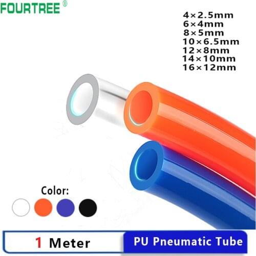 1M PU Pneumatic Pipe Air Tubing Component Parts 4*2.5mm 6*4mm 8*5mm Hose Line Tube For Compressor Pump Compression