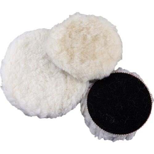 1 piece 3" -7" Hook & Loop Wool Polishing Wheel for Car Motorcycle Paint Waxing Furniture Buffing