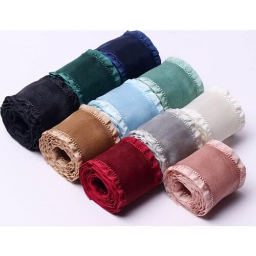 5yards/lot 25mm/38mm Double Wrinkle Christmas Organza Ribbon for Bow-knot DIY Clothing Skirt Lace Accessories