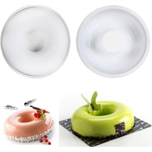 DIY New Round Donut Mold Silicone Cake Decor Muffin Chocolate Mousse Pan Baking Tool