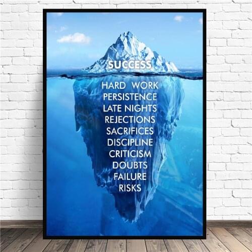 Success Iceberg Canvas Painting Art Print Poster Picture Wall Modern Minimalist Bedroom Living Room Decoration