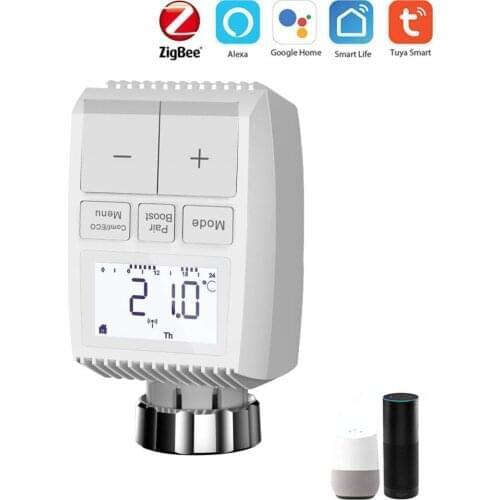 Tuya Zigbee3.0 Heating Temperature Controller Voice Control Temperature Controller Compatible with Amazon alexa, Google home