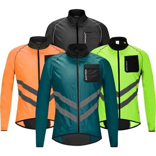 WOSAWE Cycling Rain Jacket High Visibility MultiFunction Jersey Road MTB Bike Bicycle Windproof Quick Dry Rain Coat Windbreake