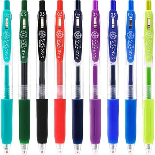 Japan ZEBRA Zebra JJ15 color press type gel pen 0.5mm quick-drying signature pen hand account pen student supplies