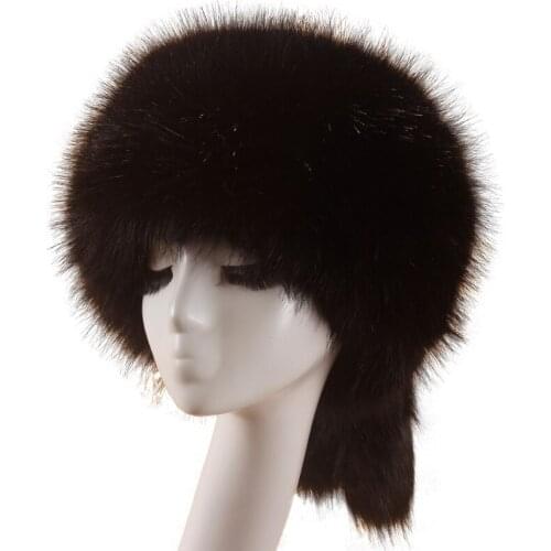 22color women Faux fur hat .Russian dome hat thickened winter fur warm ear protection with tail ( color 1-11 choose )