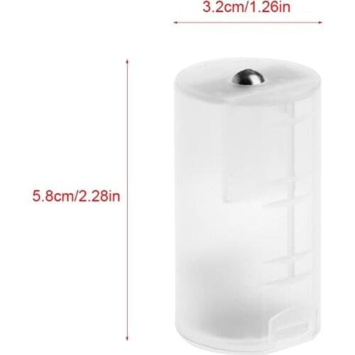 1PC 2 AA To D Size Battery Holder Converter Adapter Switcher Plastic Case Box B85B