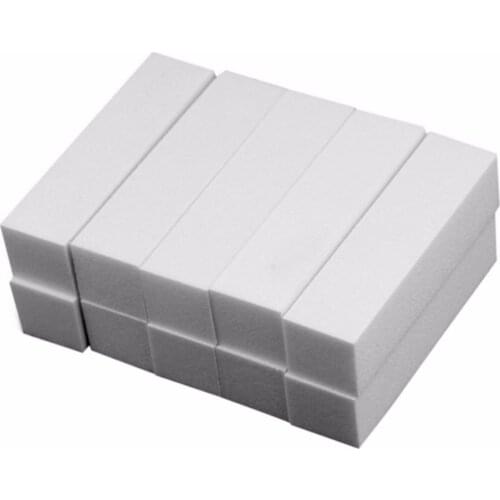 Nail Art Decorations 10Pcs White Buffing Sanding Pedicure Files Block Manicure Care Nail Art Buffer