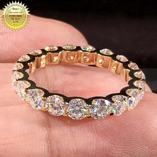10K Au417 Gold Ring DVVS Moissanite Diamonds 0.2 Carart Round Luxury Elegant Party Engagement Anniversary Ring