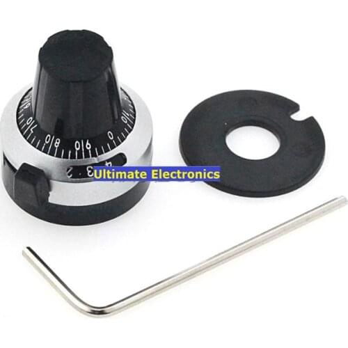 2pcs 6.35mm 3590S Knobs Precision Scale Potentiometer Knob Hat Multi-turn potentiometer be suitable