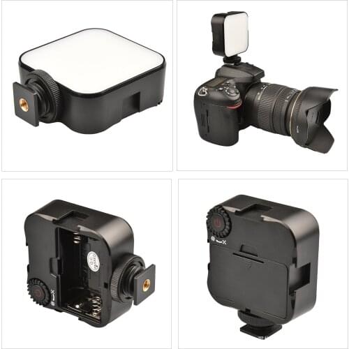 48 LED Photographic Light Vlog Night 6000K w/ Hot Shoe Live Streaming Lights