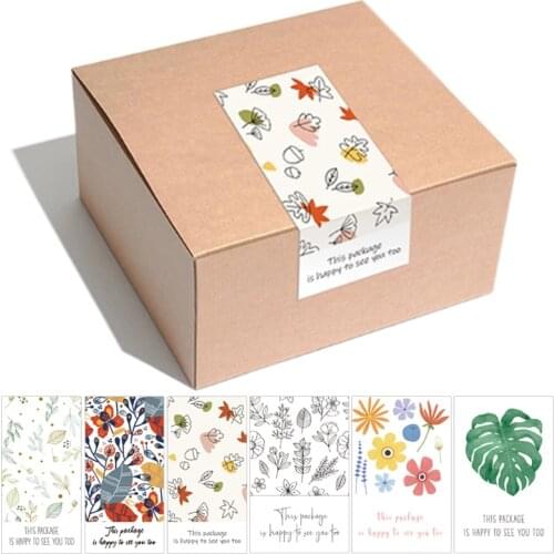 50Pcs Package Stickers Greeting Cards Bouquets Candy Bags Seal Labels Sticker Wedding Party Gift Decoration