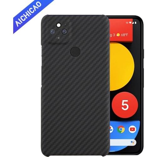 ACC-carbon Real pure carbon fiber phone case For Google Pixel5 Fine hole camera anti-fall cover pixel 4a 5G Aramid fiber shell