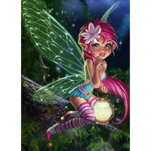 New AB Diamond Diamond Painting "Cartoon Girl" DIY Rhinestone 5D Diamond Embroidered Cross Stitch Decorative Painting