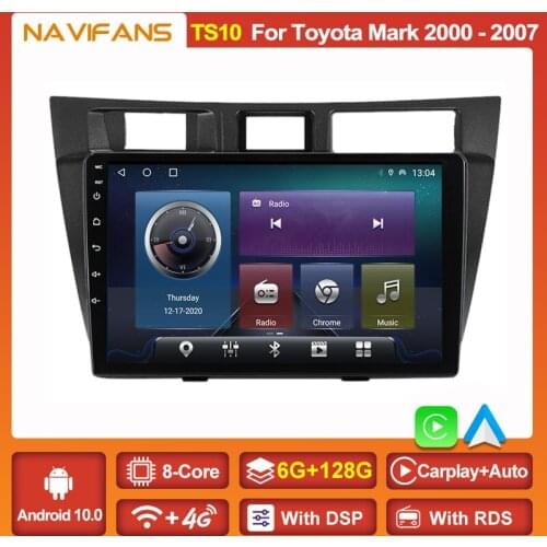 Double Din Android 11 Car Radio Stereo for Toyota Mark II 2 2000-2007 Multimedia Player 2DIN NO DVD GPS Navi Auto Audio Carplay