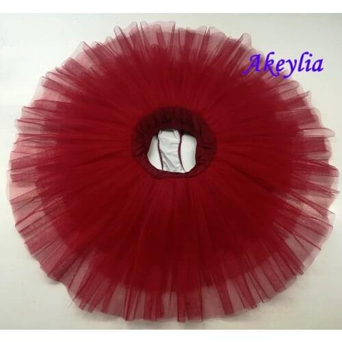 Burgundy Ballet Tutu half for girls black professional ballet practice pancake tutu child baby white platter ballet tutu women