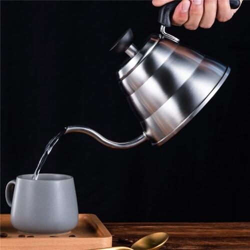 Stainless Steel 1.0L Coffee Kettle without Temperature, Use on Stovetop, Thin Spout like Gooseneck to Pour Over Coffee Tea Pot