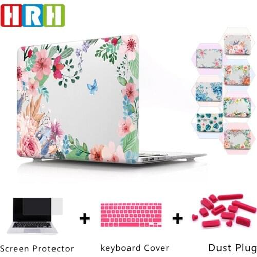 HRH Flower Floral PC Laptop Body Shell Protective Hard Plastic Case Sleeve for Macbook Pro Touch Bar 13 A2159 A2289 A2251