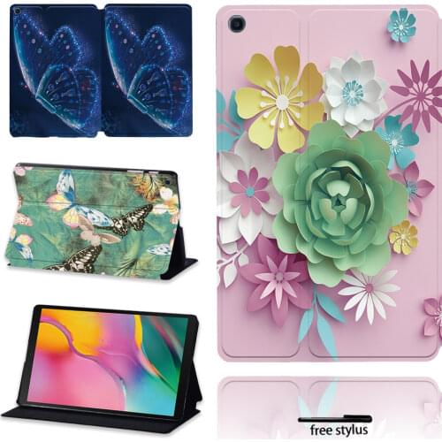 Anti-fall Foldable Flip Tablet Case for Samsung Galaxy Tab A 9.7(T550/P550/T555/T551)/10.1(T510/T515)/10.5(T590/T595) + Pen