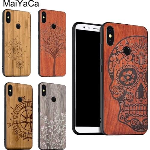 Not Bamboo Wood Pattern Skull Print For POCO X3 F2 Case For Redmi Note 9 Pro 8 7 8T 9S 9A 9C For Mi Note 10 Lite 9T A3 Coque
