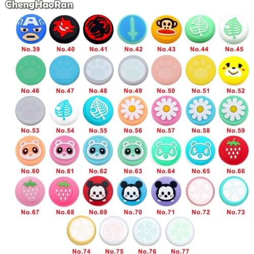 ChengHaoRan No.39-57 1Piece For Nintend Switch Lite NS Joy-Con Animal Crossing Analog Thumb Sticks Grip Cap Joystick Cover