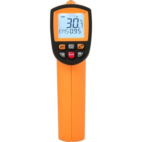DHL Wholesale Non-contact IR Digital Infrared Thermometer Laser Infrared Thermometer GM700 BENETECH Temperature Meter -50~750D