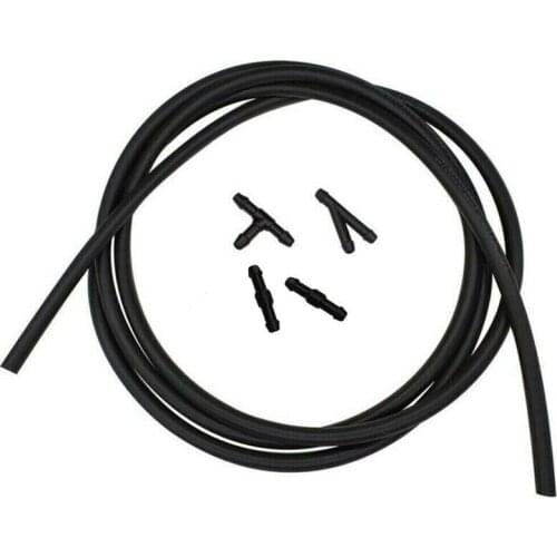 Brand New Windshield Wiper Washer Fluid Hose Pipe With TY Connector Kit Hose For Nozzle Pump 2m Hose Black Hot Sale Dropshipping