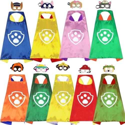 Paw Patrol Toys Face Mask Cloak Cartoon Anime Figure Pattern Cosplay Pat Patrouille Birthday Gifts Halloween Party Kids Toys