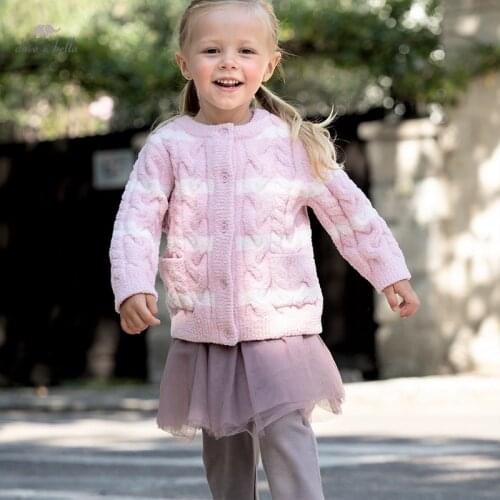 DB19001 dave bella autumn infant baby unisex fashion striped cardigan kids girl boy toddler coat children cute knitted sweater