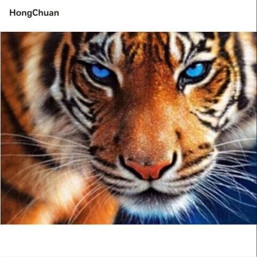 Tiger King 5D DIY Square/Round Diamond Painting Gift Cross Stitch Mosaic Christmas Diamond Embroidery Home Decoration