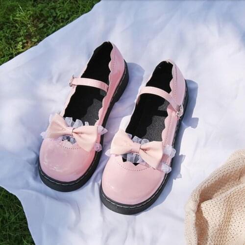Cosplay Anime Lolita Shoes Japanese Lolita platform shoes cute loli round head Harajuku Mori girl JK Uniform Lolita Shoes