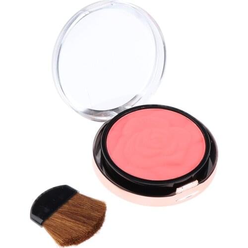 Red Blusher Cosmetic Makeup Blusher And Foundation Brush / Blush
