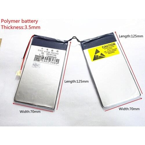 Li-po 7.4V 13000mAh 35151125 DIY U30GT, U30GT1, U30GT2 dual four-core tablet pc Rechargeable batteries