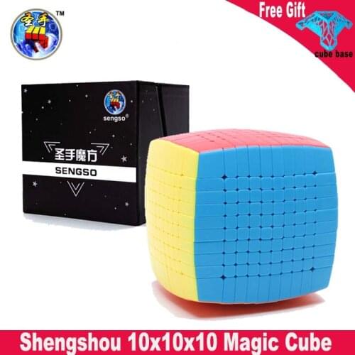 Newest Shengshou Magic Cube 10x10 Stickerless Speed cube 10x10x10 professional Cubo Magico high level Toys for Children