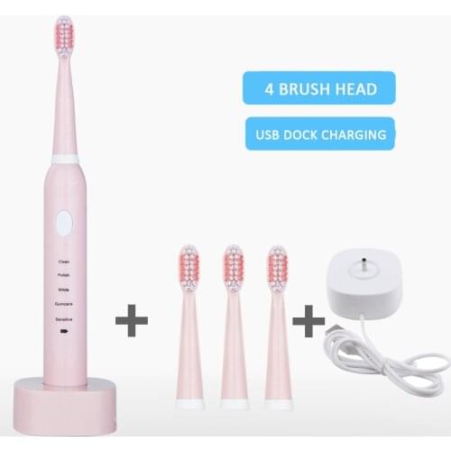 Powerful Ultrasonic Sonic Electric Toothbrush USB Rechargeable Tooth Brush Adult Electronic Washable Whitening Teeth Brush