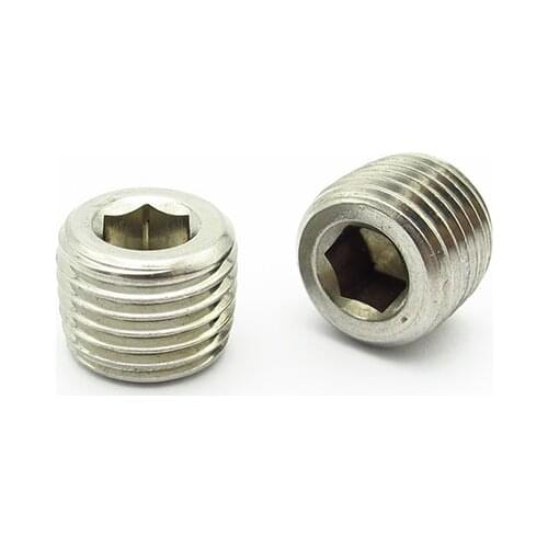 1/8" 1/4" 3/8" 1/2" 3/4" 1" NPT Male Thread 304 Stainless Steel Hex Socket End Cap Plug Pipe Fitting Connector Adapter Coupler