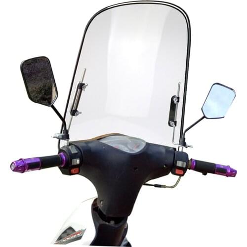 PC Motorcycle Windshield Extension Spoiler Universal Adjustable Transparent Widened Edging Wind Deflector Protector Motorbikes
