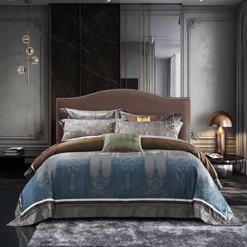 1400TC egyptian Cotton bedlinen gray blue Bedding Set King Queen Size Bed Linen Duvet Cover Bed Sheet Set Pillowcases