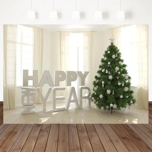 Christmas Photography Background Christmas Tree Happy New Year Backdrop Decoration Props Banner For Photo Studio